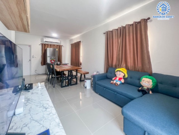 *****ทาวน์เฮ้าส์มือสองย่านปทุมธานี ม.พฤกษา รังสิต-คลอง4 #หลังมุม เนื้อที่กว้างขวางถึง 23.6 ตร.ว. ฟังก์ชัน 3 ห้องนอน 2 ห้องน้ำ 1 ที่จอดรถ แถมฟรี! 3 เครื่องปรับอากาศ บนทำเลเข้าเมือง หรือไปต่างจังหวัดก็ง่าย ใกล้ฟิวเจอร์ปาร์ค รังสิต และรถไฟฟ้าสายสีแดง "สถานีบางซื่อ-รังสิต"